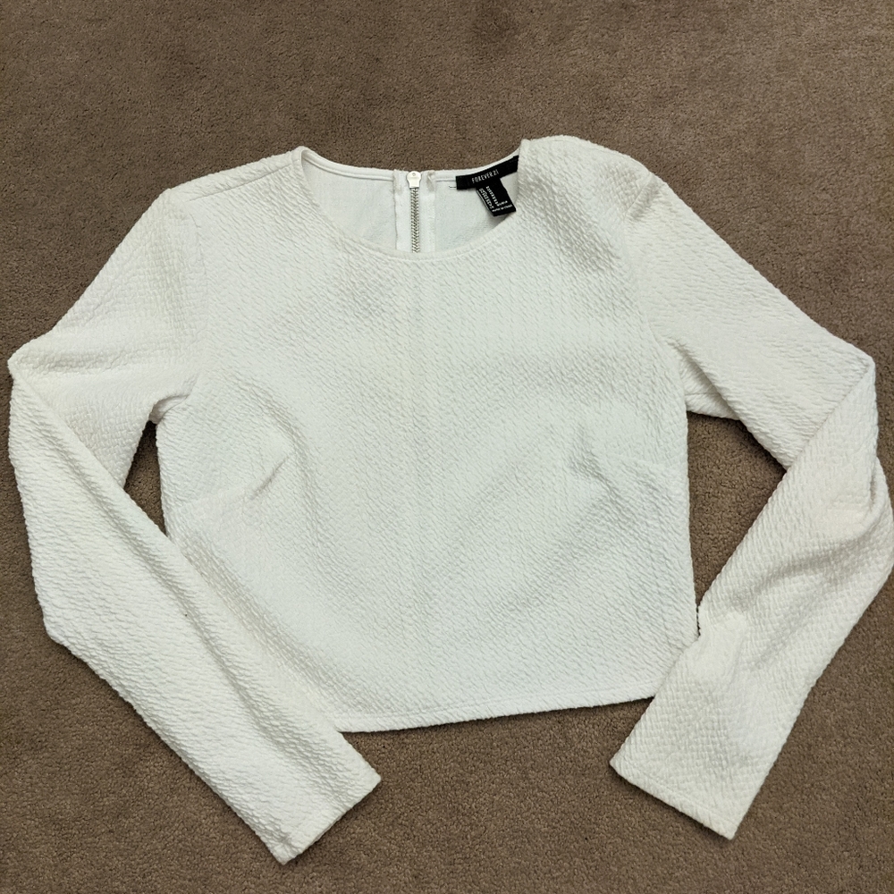 Forever 21 White Crop Top
